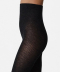 Diana Rib Wool Tights Black Melange