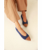 KNIT FLATS POINT TWOTONE BROWN&BLUE
