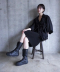 SHIRRING ZIP-UP JACKET