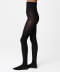 Diana Rib Wool Tights Black Melange
